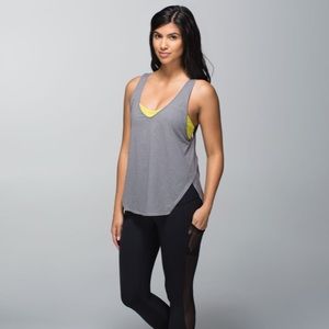 Lululemon Seek The Heat Tank in Heathered Slate